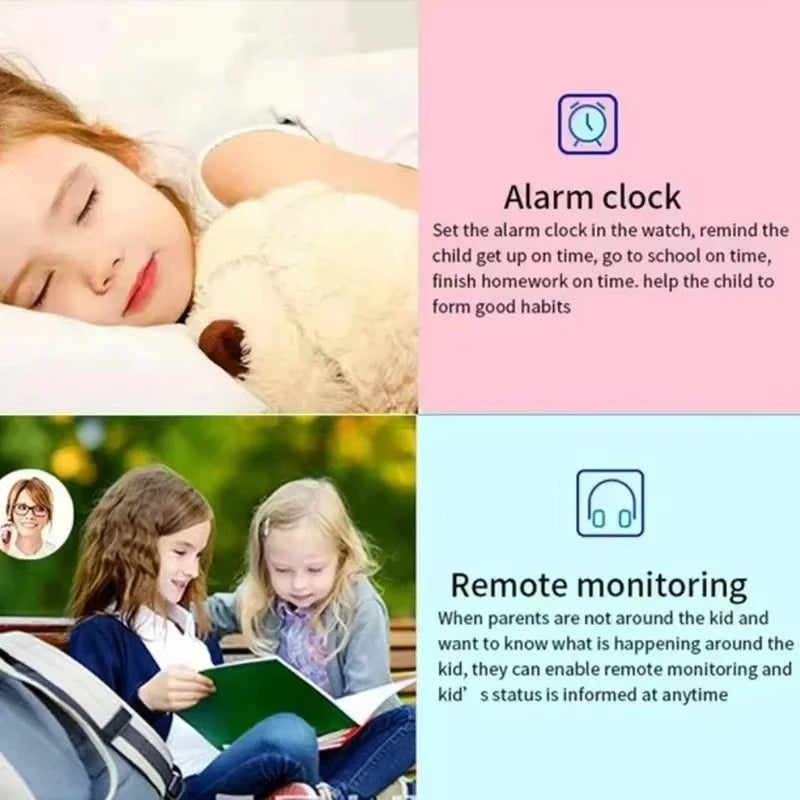 Montre connectée enfant 4G GPS avec bouton SOS