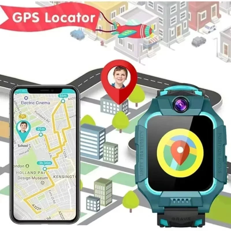 Montre connectée enfant 4G GPS avec bouton SOS